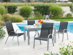 Bestpreis 😉 Jardini Stapelstuhl Vargas - 55/91/73 cm in schwarz ✨ -GARTENMÖBEL Verkäufe 6787201 0613276 3 24635023