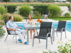 Bestes Angebot 🧨 Jardini Gartentisch Vargas - 90/75/140-280 cm in hellgrau 🔔 -GARTENMÖBEL Verkäufe 6787246 0613316 5 24635099