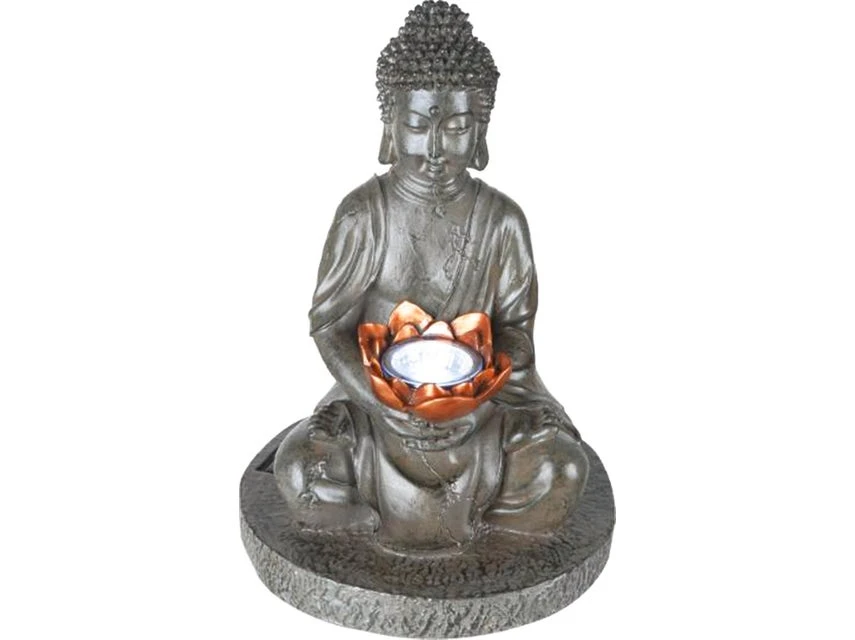 Billig 🌟 Solarleuchte Buddha - 30/20 cm in grau 😀 4 Billig 🌟 Solarleuchte Buddha - 30/20 cm in grau 😀 – Bild 2
