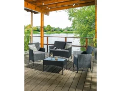 Besorgen 🧨 Jardini Loungegarnitur Dublin 4-teilig in schwarz 😀 -GARTENMÖBEL Verkäufe 6791107 0614660 4 24660773