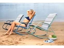 Neu 😀 Jardini Gartenschaukelstuhl Louisville - 61/90/100 cm in blau 😉 -GARTENMÖBEL Verkäufe 6791937 0615164 1 24603202