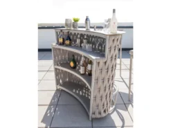 Bestes Angebot 🎁 Jardini Bar Bretagne - 152/109/70 cm in grau 🤩 -GARTENMÖBEL Verkäufe 6793154 0615612 5 24566509