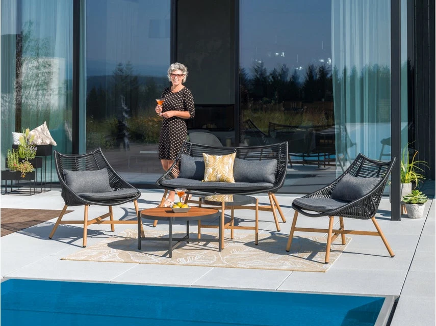 Budget 👍 Jardini Loungegarnitur Taviano 5-teilig in schwarz 🔔 4 Budget 👍 Jardini Loungegarnitur Taviano 5-teilig in schwarz 🔔 – Bild 2