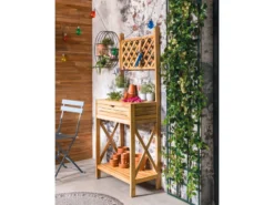 Neu 🥰 Jardini Pflanztisch Hermes - 70/160/40 cm in braun 🎁 -GARTENMÖBEL Verkäufe 6805917 0621080 3 24651590