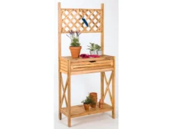 Neu 🥰 Jardini Pflanztisch Hermes - 70/160/40 cm in braun 🎁 -GARTENMÖBEL Verkäufe 6805922 0621080 8 24651590