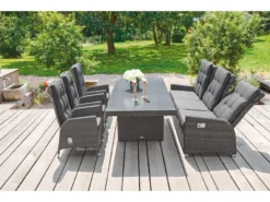 Budget 😍 Jardini Gartenstuhl Barcelona - 65/112/62 cm in grau 🔔 -GARTENMÖBEL Verkäufe 6943970 0651947 5 22118170