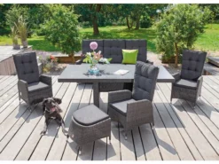 Schlussverkauf ❤️ Jardini Gartenhocker Barcelona - 50/44/57 cm in grau 🌟 -GARTENMÖBEL Verkäufe 6943973 0651952 3 23765433